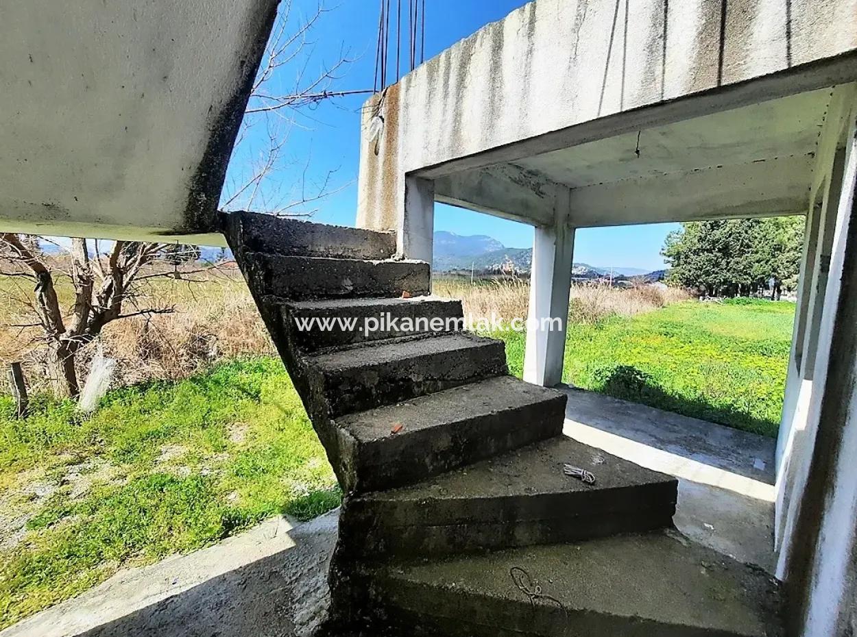 Mugla Dalyan 3500 M2 Grundstück 120 M2 Einstöckiges Einfamilienhaus Zu Verkaufen