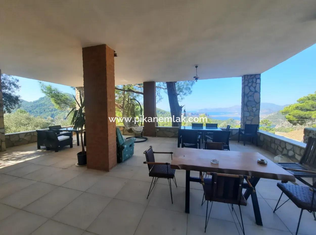 Muğla Dalyan Gökbelde Meerblick, Schwimmbad, 1800 M2 Land 2 1 Möbliertes Steinhaus Zu Vermieten