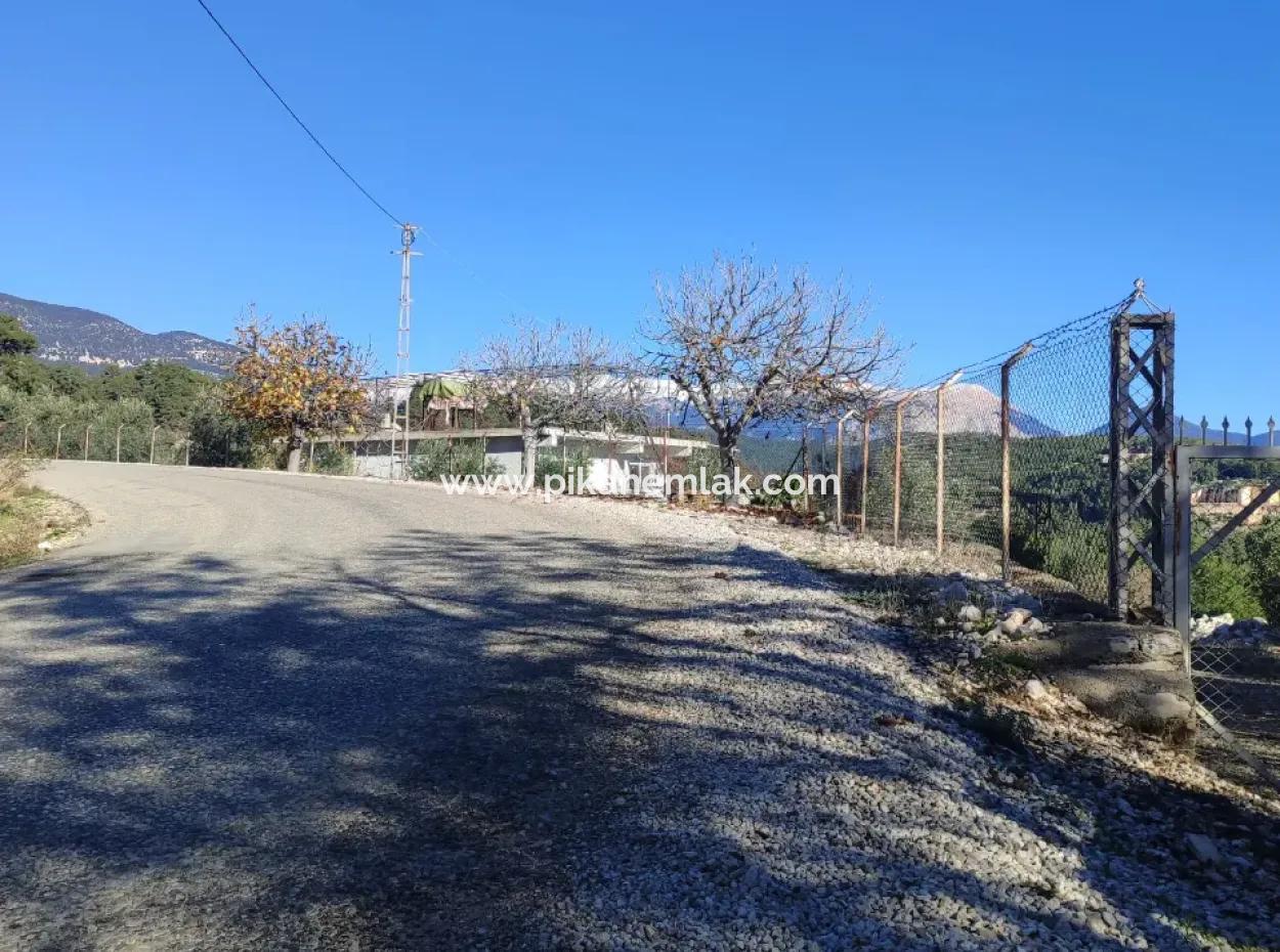 120 M2, 3 1 Einstöckiges Haus Zum Verkauf Auf 8500 M2 Land Mit Meer- Und Naturblick In Antalya Finike Alacadağ