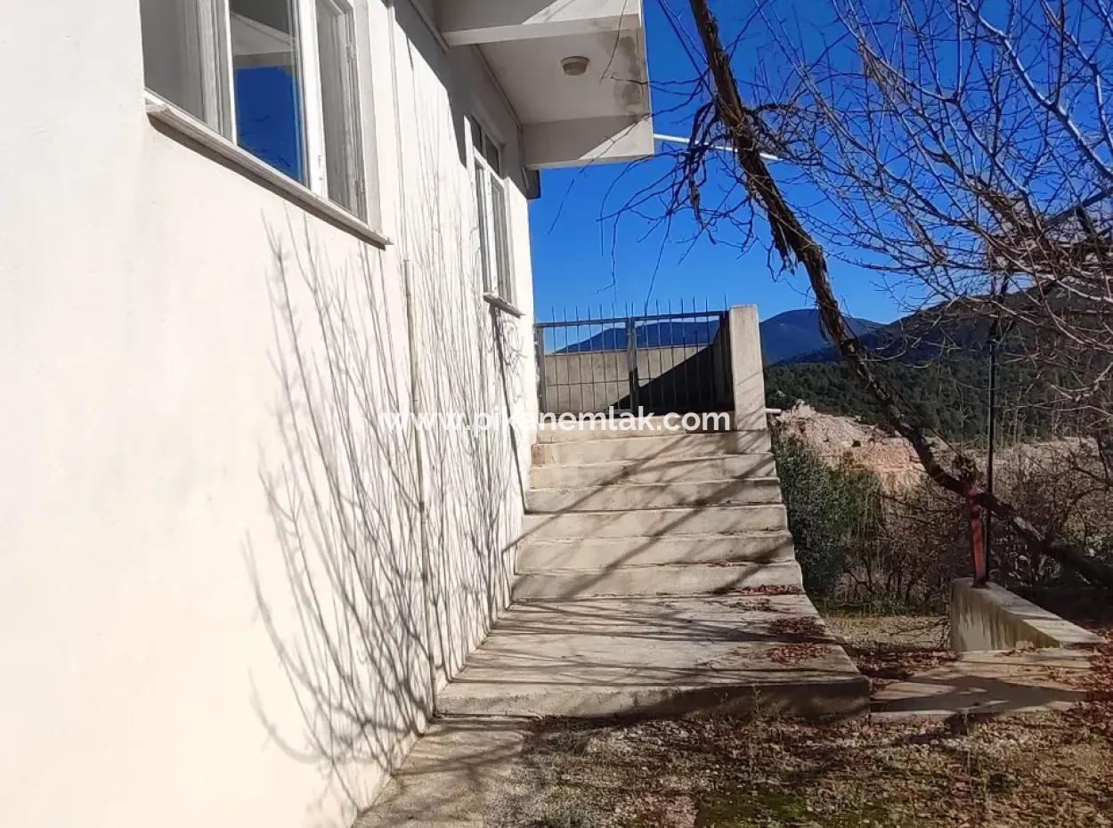 120 M2, 3 1 Einstöckiges Haus Zum Verkauf Auf 8500 M2 Land Mit Meer- Und Naturblick In Antalya Finike Alacadağ