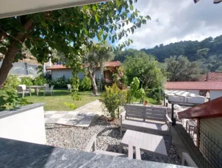 Muğla Ortaca Gökbel Doga Mit Schwimmbad 1 1 Holzmöblierter Bungalow Zu Vermieten