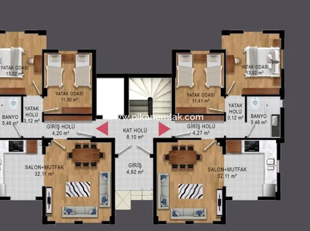 Ortaca Çaylı Underfloor Heated Zero Ground Floor Apartment For Urgent Sale