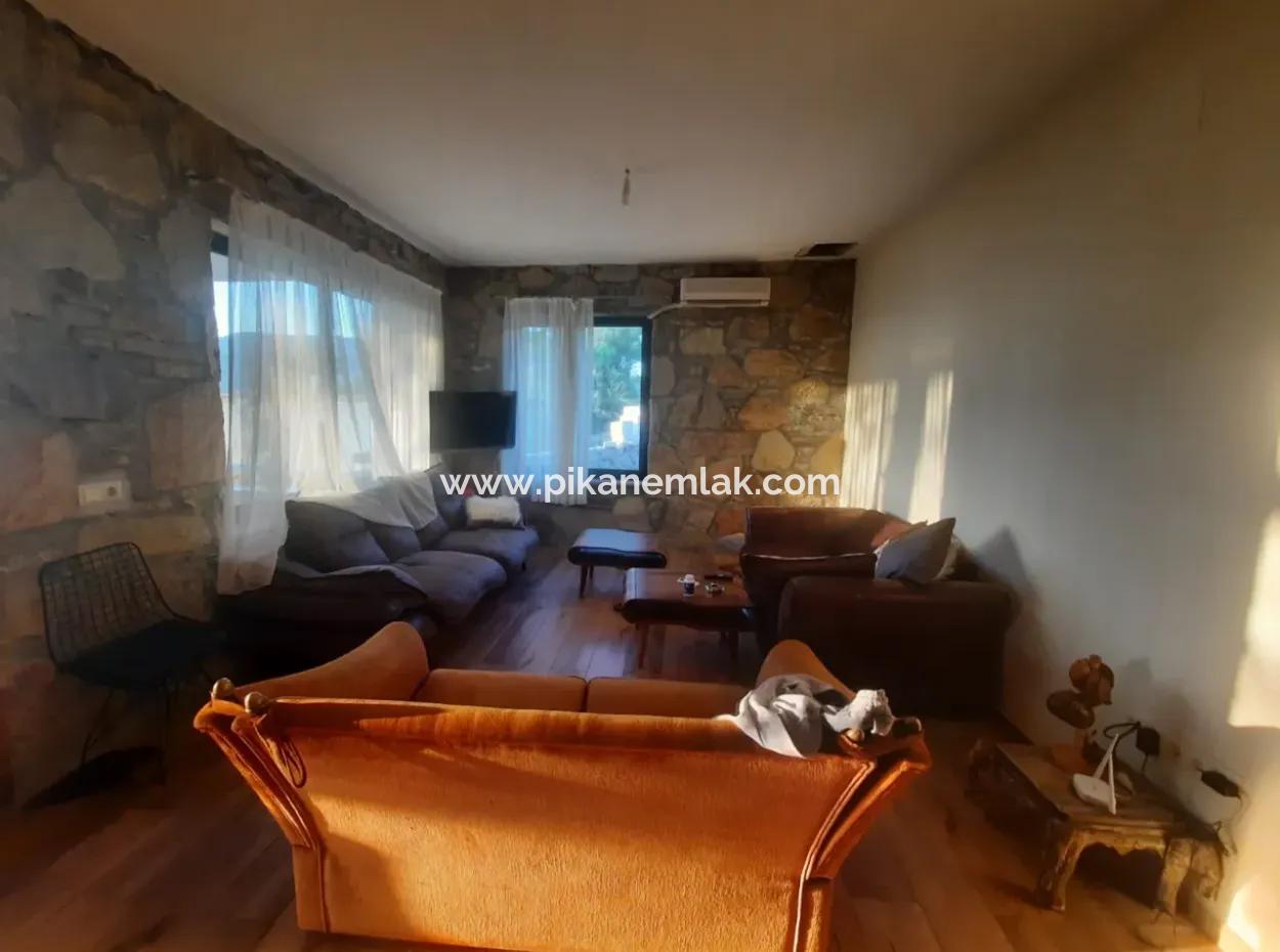 Muğla Dalyan Gökbelde Sea View, Swimming Pool, 1800 M2 Land 2 1 Furnished Stone House For Rent