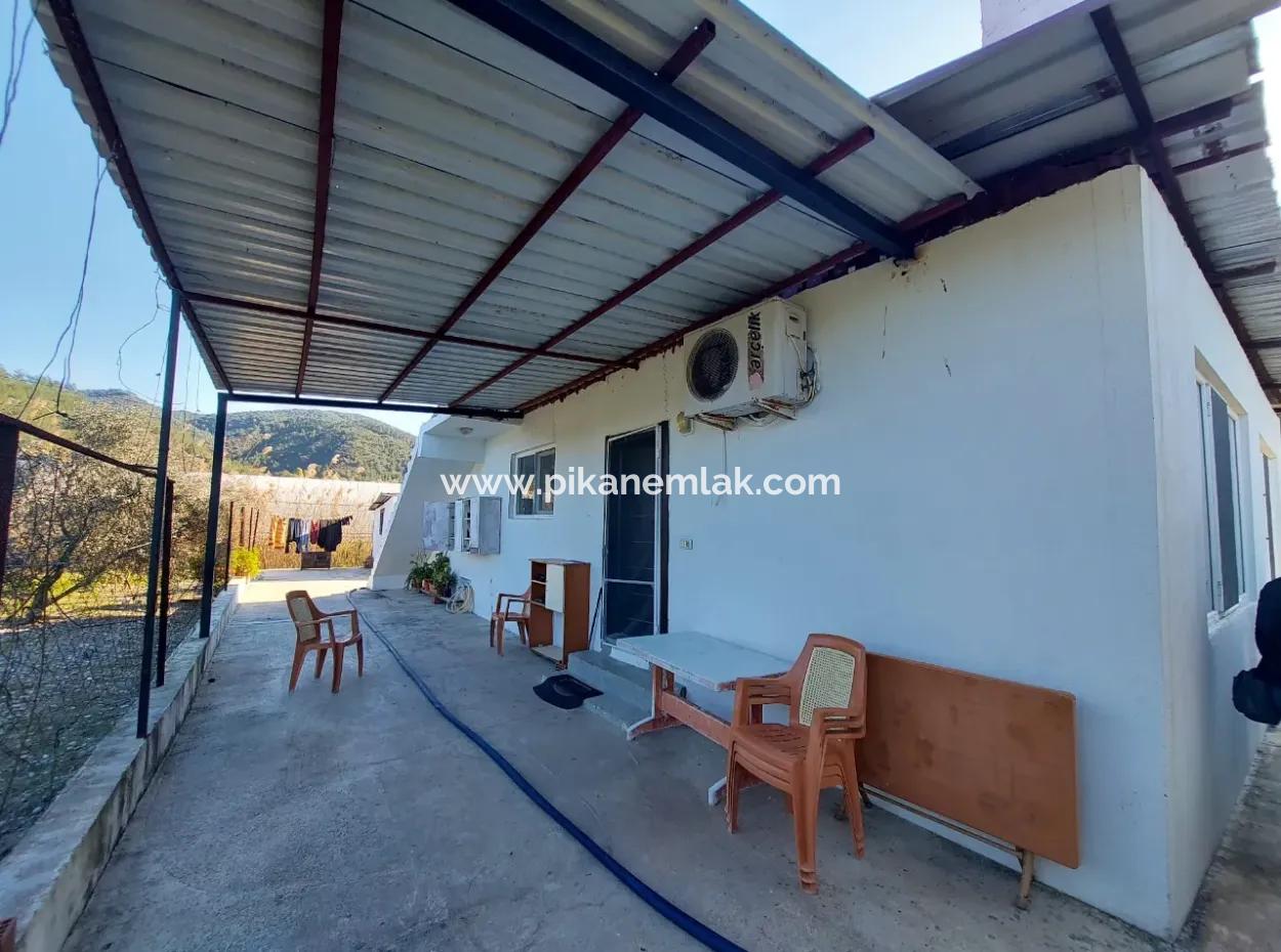 Ortaca Okçular 700M2 Land, 100 M2 2 1 Detached Unfurnished House For Rent
