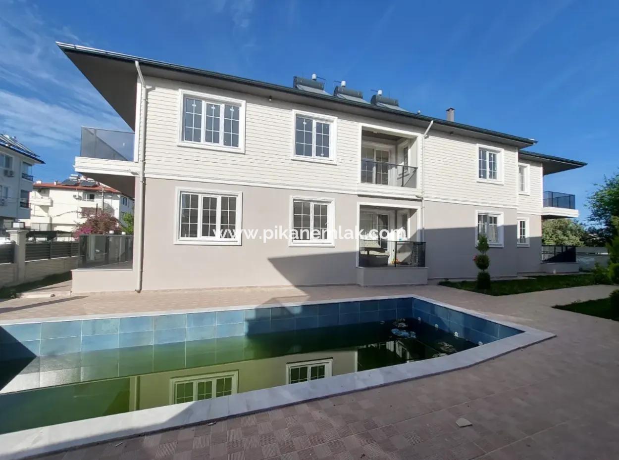 1 1 Zero Ground Floor Apartment With Swimming Pool In The Center Of Muğla Ortaca For Rent