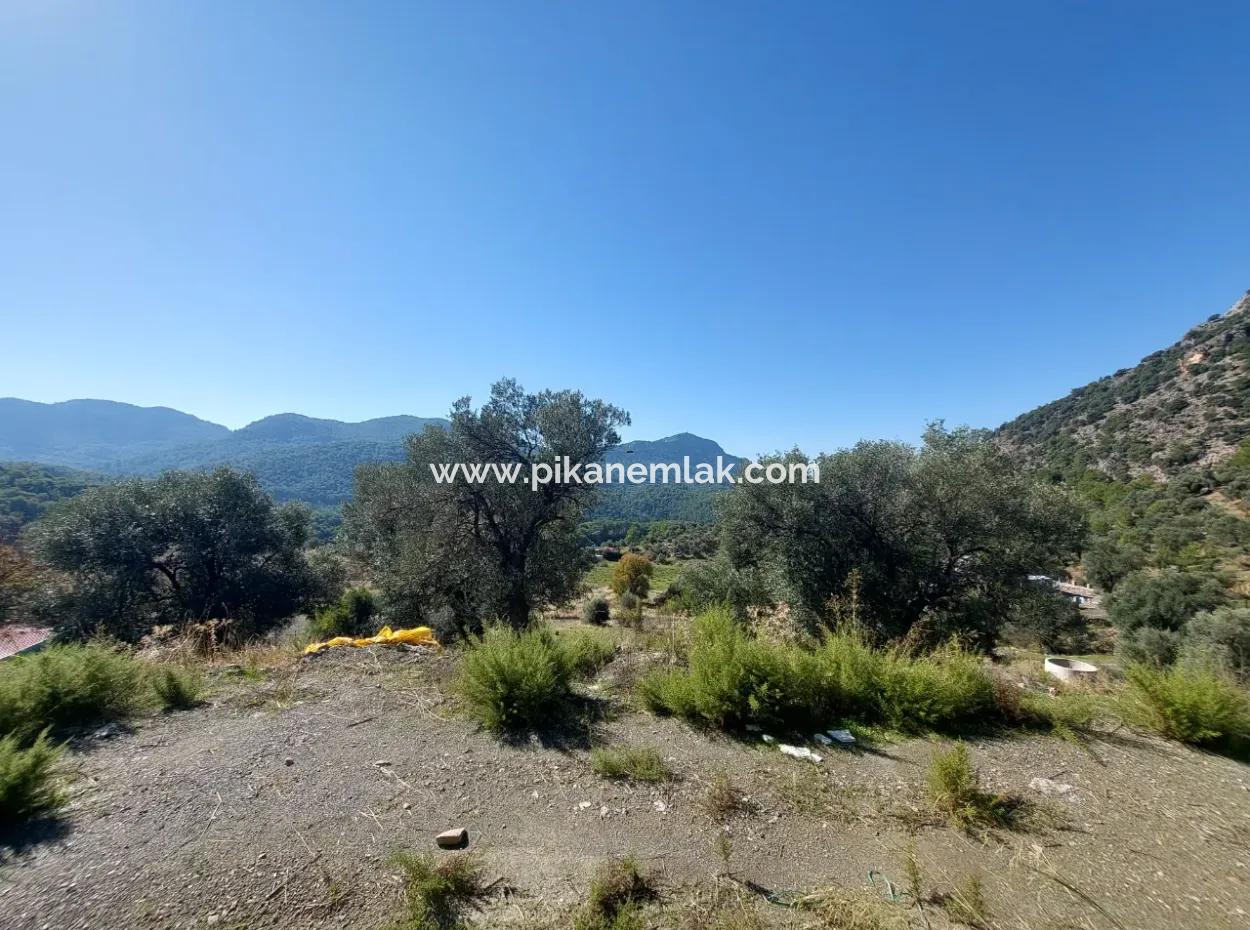 On 763 M2 Land In Ortaca Gökbel, Rough Construction 70 M2, 2 1 Prefabricated House For Sale