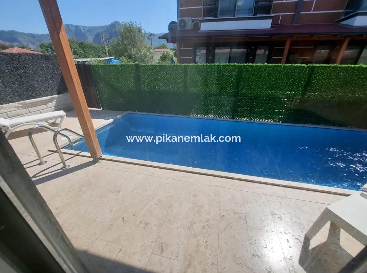 Duplex With Detached Swimming Pool In Muğla Dalyan Complex For Sale