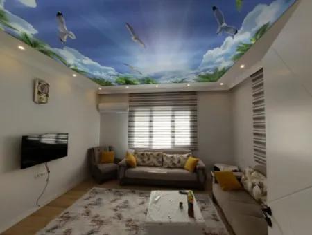 Fully Furnished, 160 M2, 2 1 Ground Floor Apartment For Rent In Ortaca Marmarlı.