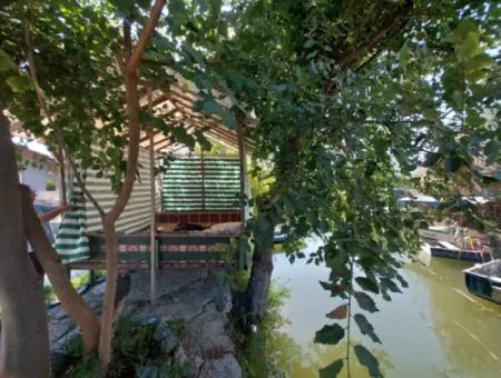 1 1 Detached House For Rent With Canal Zero, Garden, Fully Furnished In Dalyan, Muğla