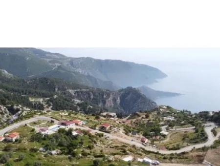 Fethiye Karaağaçta Müstakil Tapulu Deniz Manzaralı 400 M2 Arazi Satılık